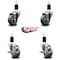 Service Caster 3'' Gray Poly Wheel Swivel 1-1/2'' Expanding Stem Caster Set 2 Brakes, 4PK SCC-EX20S314-PPUB-2-TLB-2-112 - alternate 4